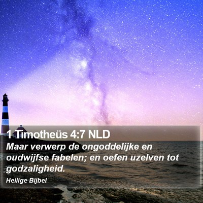 1 Timotheüs 4:7 NLD Bible Verse Image