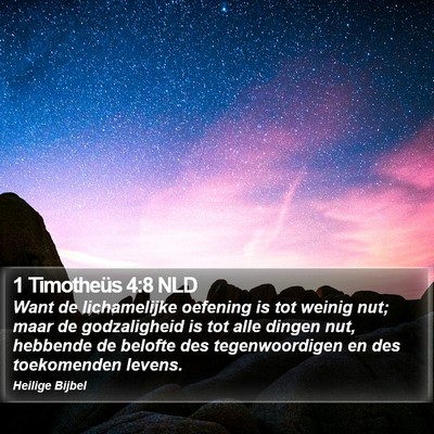 1 Timotheüs 4:8 NLD Bible Verse Image