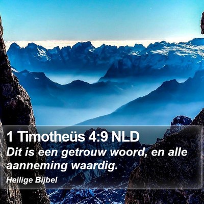 1 Timotheüs 4:9 NLD Bible Verse Image