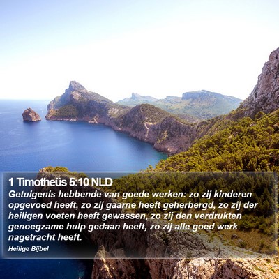 1 Timotheüs 5:10 NLD Bible Verse Image