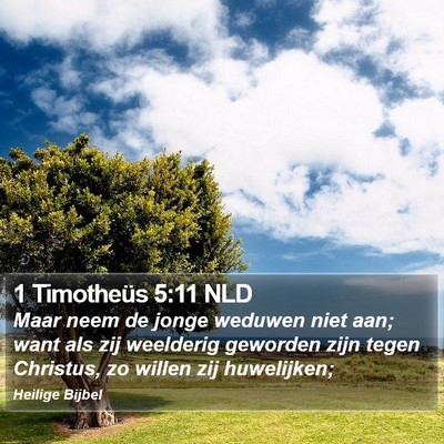 1 Timotheüs 5:11 NLD Bible Verse Image