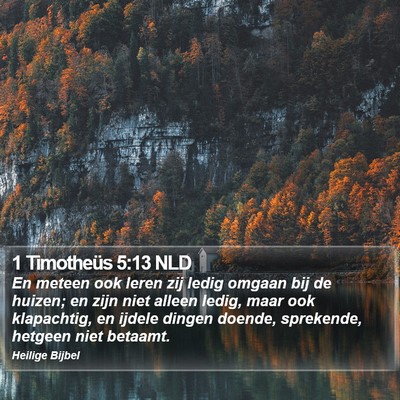 1 Timotheüs 5:13 NLD Bible Verse Image