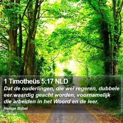 1 Timotheüs 5:17 NLD Bible Verse Image