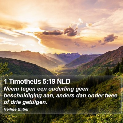 1 Timotheüs 5:19 NLD Bible Verse Image