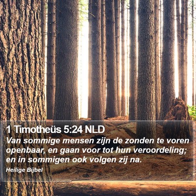 1 Timotheüs 5:24 NLD Bible Verse Image