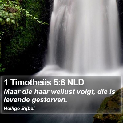 1 Timotheüs 5:6 NLD Bible Verse Image
