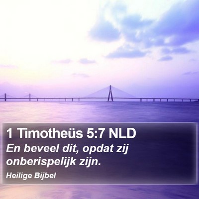 1 Timotheüs 5:7 NLD Bible Verse Image