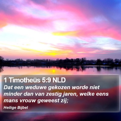 1 Timotheüs 5:9 NLD Bible Verse Image