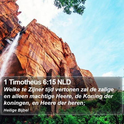 1 Timotheüs 6:15 NLD Bible Verse Image