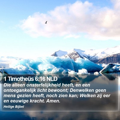 1 Timotheüs 6:16 NLD Bible Verse Image