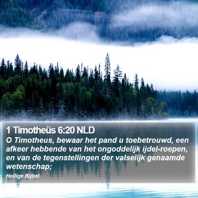 1 Timotheüs 6:20 NLD Bible Verse Image