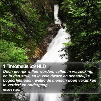 1 Timotheüs 6:9 NLD Bible Verse Image