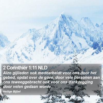 2 Corinthiër 1:11 NLD Bible Verse Image