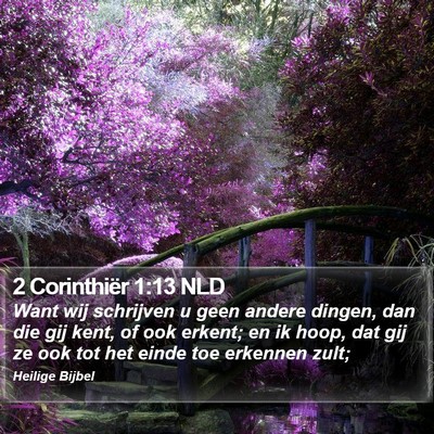 2 Corinthiër 1:13 NLD Bible Verse Image