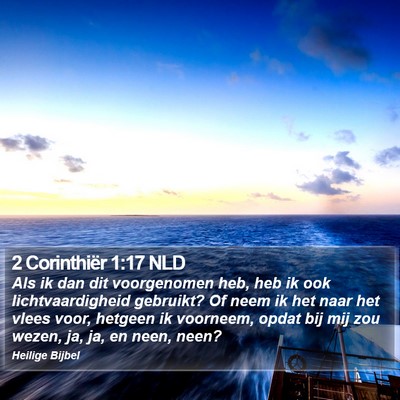 2 Corinthiër 1:17 NLD Bible Verse Image