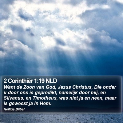 2 Corinthiër 1:19 NLD Bible Verse Image