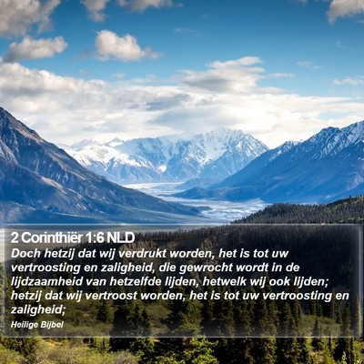 2 Corinthiër 1:6 NLD Bible Verse Image