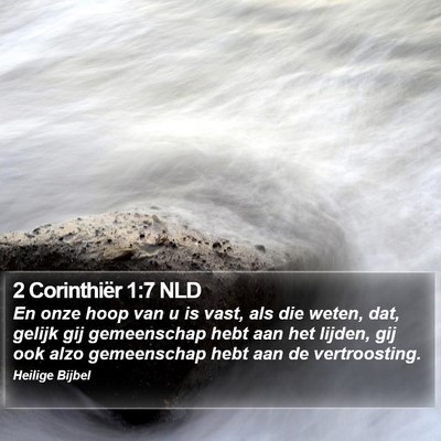 2 Corinthiër 1:7 NLD Bible Verse Image