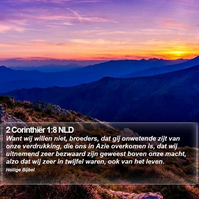 2 Corinthiër 1:8 NLD Bible Verse Image