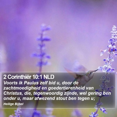 2 Corinthiër 10:1 NLD Bible Verse Image