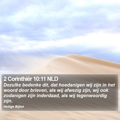 2 Corinthiër 10:11 NLD Bible Verse Image
