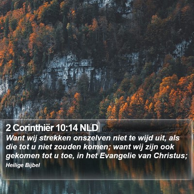 2 Corinthiër 10:14 NLD Bible Verse Image