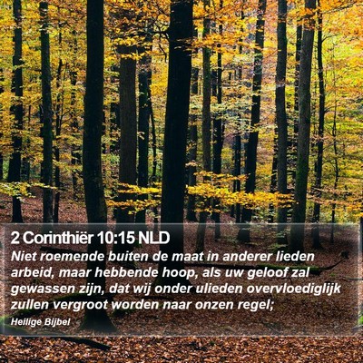 2 Corinthiër 10:15 NLD Bible Verse Image