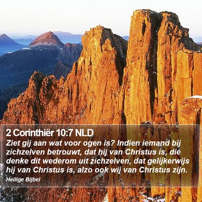 2 Corinthiër 10:7 NLD Bible Verse Image