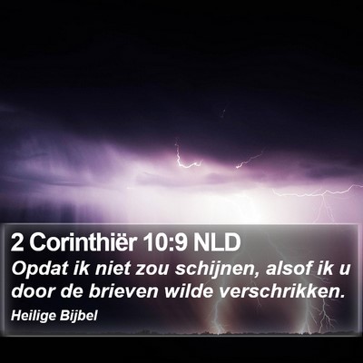 2 Corinthiër 10:9 NLD Bible Verse Image