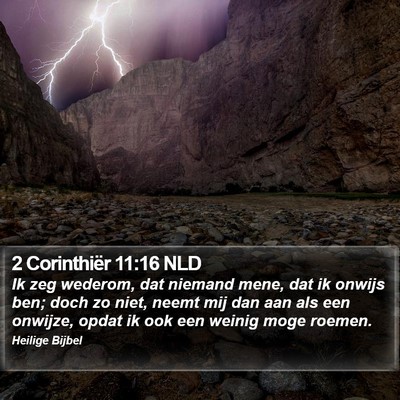 2 Corinthiër 11:16 NLD Bible Verse Image