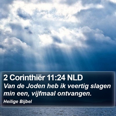 2 Corinthiër 11:24 NLD Bible Verse Image