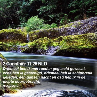 2 Corinthiër 11:25 NLD Bible Verse Image