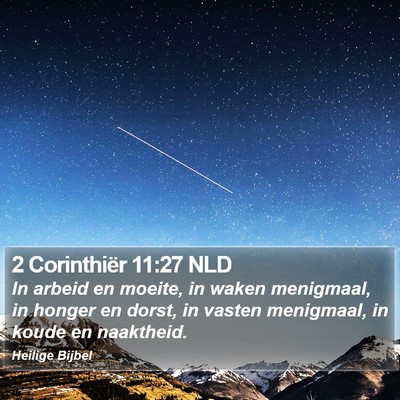 2 Corinthiër 11:27 NLD Bible Verse Image