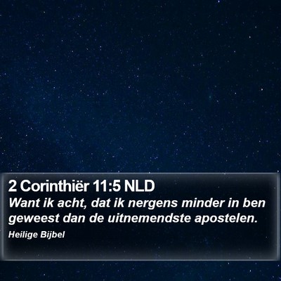 2 Corinthiër 11:5 NLD Bible Verse Image