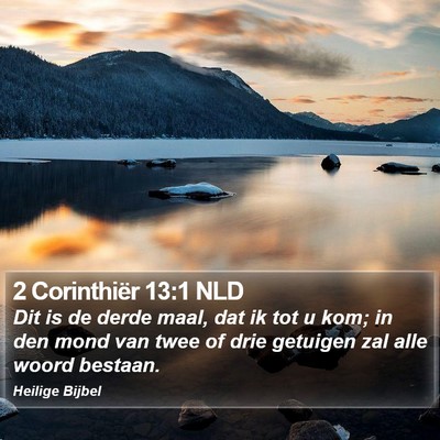 2 Corinthiër 13:1 NLD Bible Verse Image