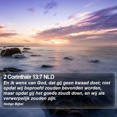 2 Corinthiër 13:7 NLD Bible Verse Image