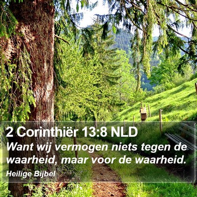 2 Corinthiër 13:8 NLD Bible Verse Image