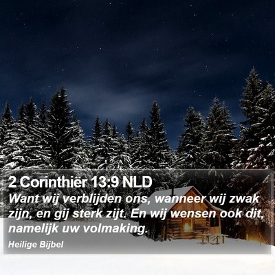 2 Corinthiër 13:9 NLD Bible Verse Image