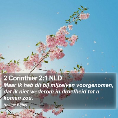 2 Corinthiër 2:1 NLD Bible Verse Image