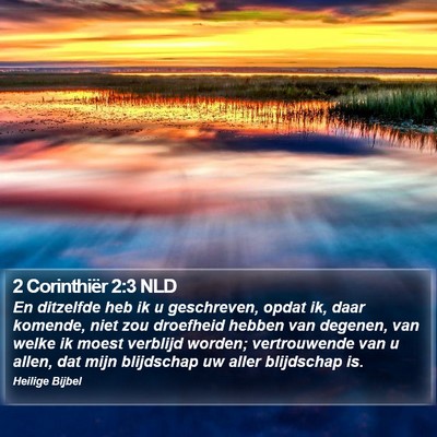 2 Corinthiër 2:3 NLD Bible Verse Image