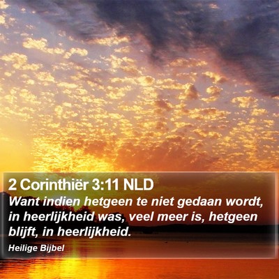 2 Corinthiër 3:11 NLD Bible Verse Image