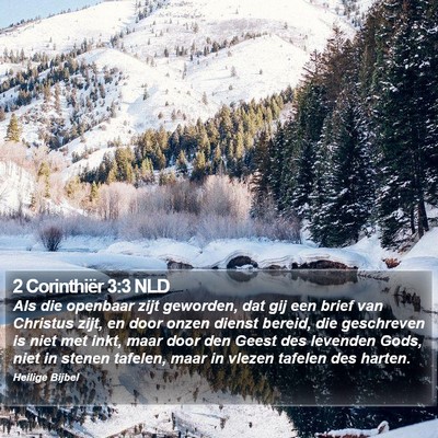 2 Corinthiër 3:3 NLD Bible Verse Image