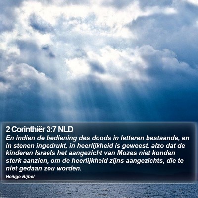 2 Corinthiër 3:7 NLD Bible Verse Image