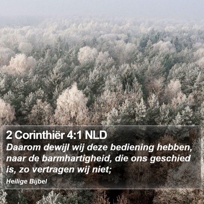 2 Corinthiër 4:1 NLD Bible Verse Image