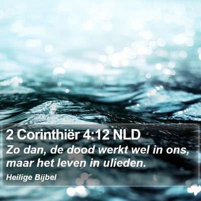 2 Corinthiër 4:12 NLD Bible Verse Image