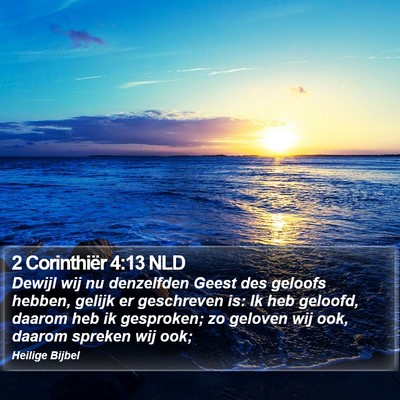 2 Corinthiër 4:13 NLD Bible Verse Image