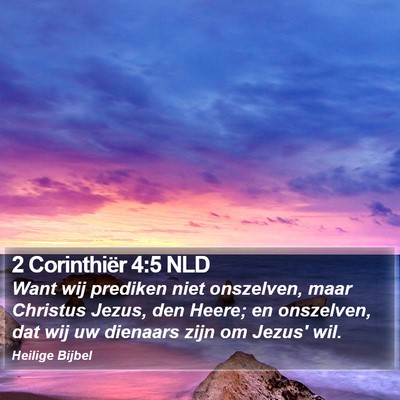 2 Corinthiër 4:5 NLD Bible Verse Image