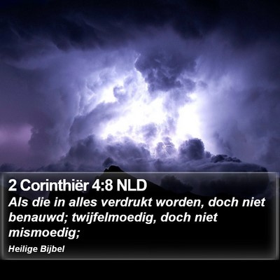 2 Corinthiër 4:8 NLD Bible Verse Image