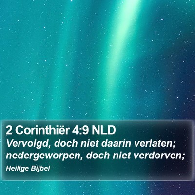 2 Corinthiër 4:9 NLD Bible Verse Image