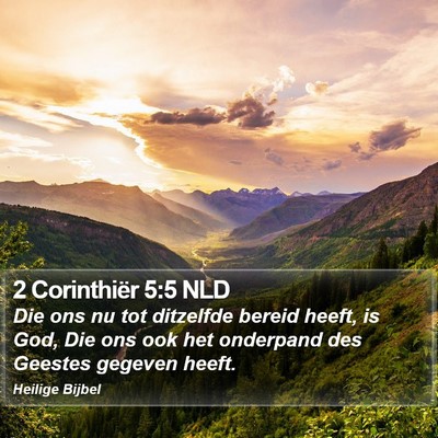 2 Corinthiër 5:5 NLD Bible Verse Image